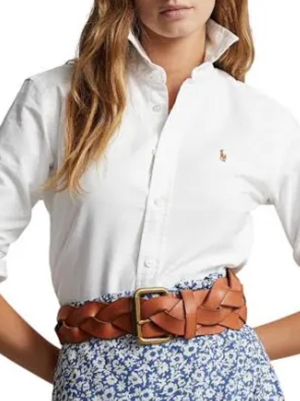 POLO RALPH LAUREN WHITE BUTTON DOWN- size 0